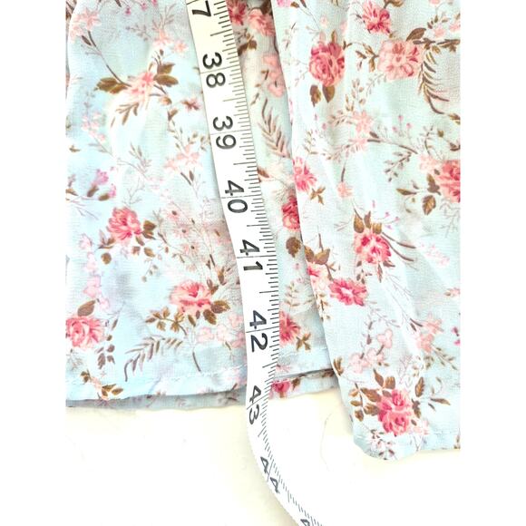 Floral Dress Sz M Coastal Cowgirl Modest Sheer Sleeve Trad Wife Prairie Floral - Picture 7 of 7